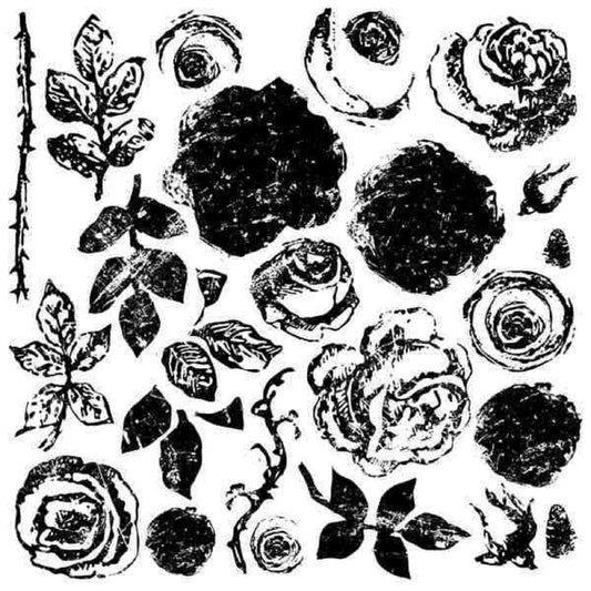 Iron Orchid Designs - Painterly Roses Stamp