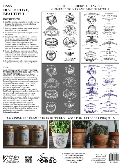 Iron Orchid Designs - Traditional Pots Transfer