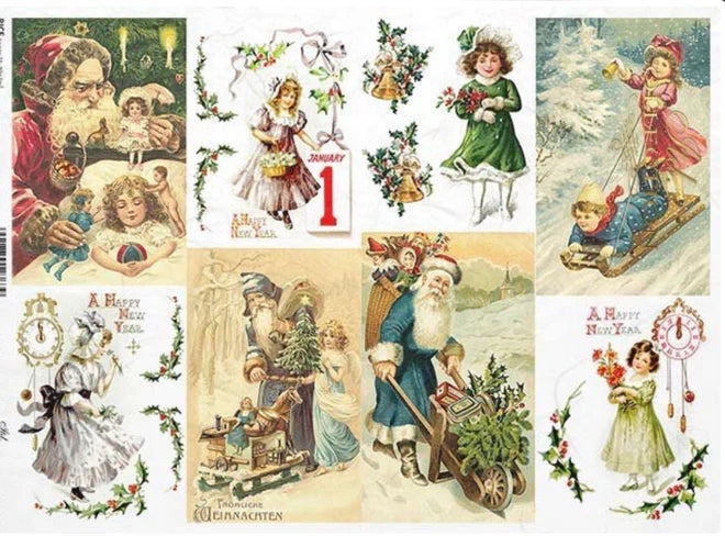 A4 Old World Christmas Decoupage Paper - ITD R0780