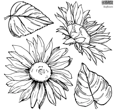 Iron Orchid Designs - Sunflowers Stamp