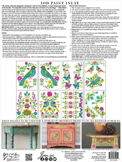 Iron Orchid Designs - Vida Flora Paint Inlay