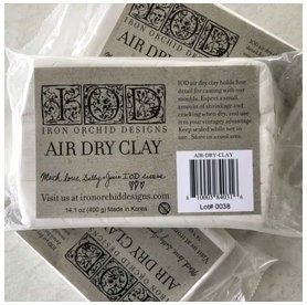 Iron Orchid Designs Air Dry Clay - Premium Molding Clay for IOD Moulds, Furniture Appliques & Mixed Media Crafts