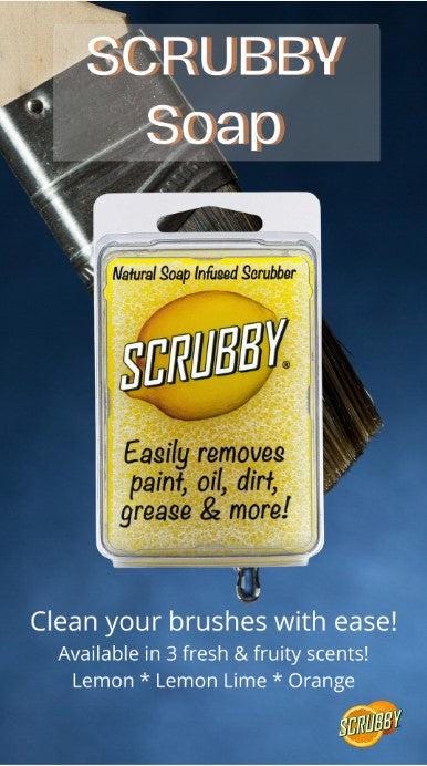 Scrubby Soap and Paint Brush Cleaner - Gentle Citrus Hand Cleaner for Artists & Crafters, Chalk Paint, Greasy Hands, Stamping, Mixed Media