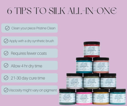 Dixie Belle SILK All-In-One Mineral Paint - 4oz Jars for Furniture, DIY Crafts, Home Decor - Durable Finish